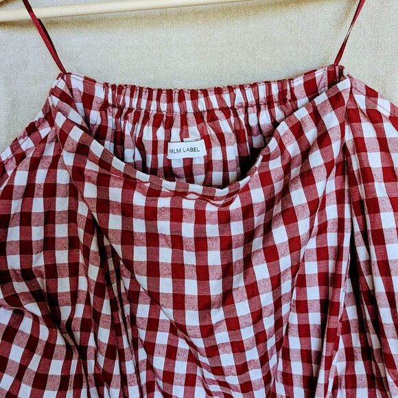 REVOLVE MLM Label Pillar Dress XS Red White Check Gingham Tailgate Summer - Picture 8 of 9